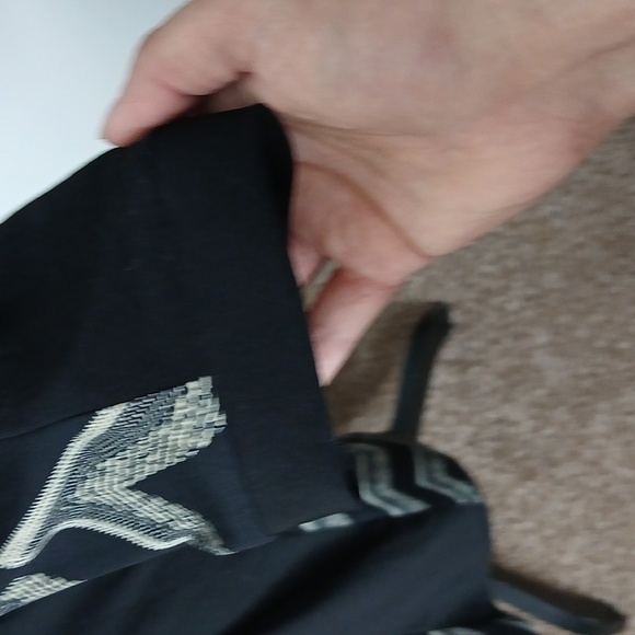 Emma & Michele black and white abstract quarter sleeve midi dress size large - Picture 9 of 16